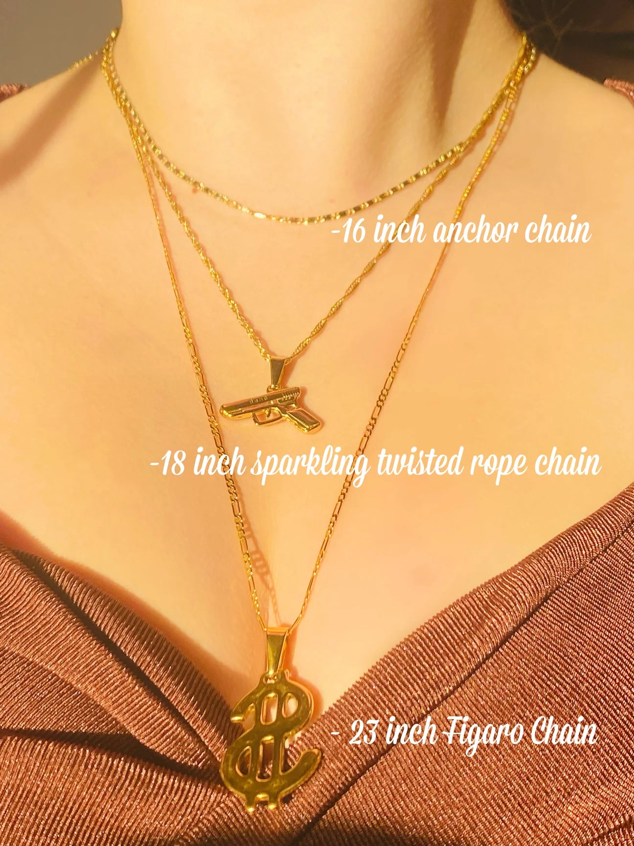Sparkling Twist Rope Chain